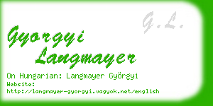 gyorgyi langmayer business card